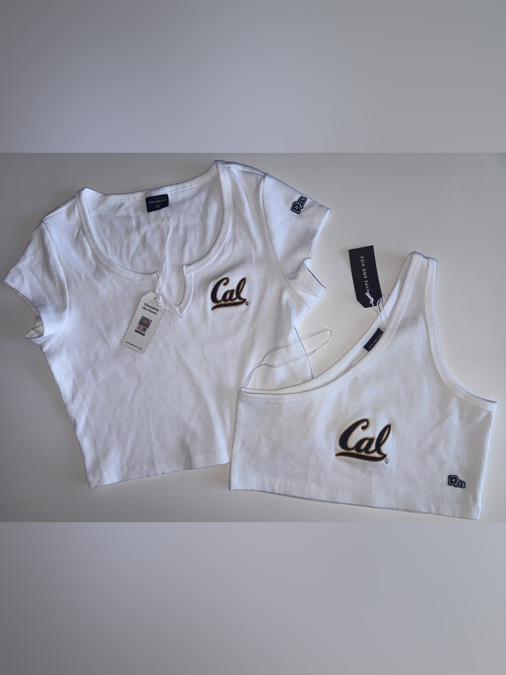 NWT Hype and Vice UC Berkeley Cal Bears Gameday Crop Top Set - Size M